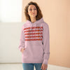 A woman wearing I Love Indigenous Premium Cruiser Hoodie | Unisex | Recyclable | Pink