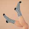 A woman wearing Sustainable Aboriginal Socks | Circles
