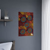 Wall poster hanging on the grey wall