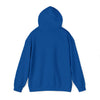 Blue hoodie back view