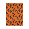  Fleece Blanket | Vibrant Orange | Bird Print