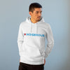 A man wearing white hoodie