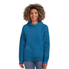 A woman wearing Blue Drummer Hoodie