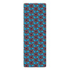 Rubber Yoga Mat | Light Blue | Flower print