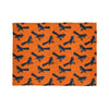 Fleece Blanket | Vibrant Orange | Bird Print