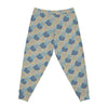 Back photo of a pair of pants with circle pattern