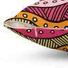 I love Indigenous Spun Polyester Square Pillow | Waves pattern | close up photo