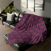 Fleece Blanket | Vibrant Red | On top of the sofa