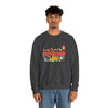 A man wearing Crewneck Sweatshirt | Dark Heather| Unisex