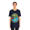 A woman wearing Jersey Short Sleeve Tee | Unisex | Navy
