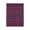 Fleece Blanket | Vibrant Red | Flower Print