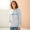 A woman wearing white hoodie