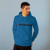 A man wearing I Love Indigenous Hoodie | Unisex | Blue