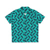 Black button Tropical Hawaiian Shirt with fish print