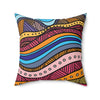 I love Indigenous Spun Polyester Square Pillow | Waves pattern