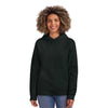 A woman wearing Black Drummer Hoodie