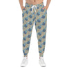 Front photo of man wearing pants in circle pattern