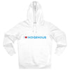 White Hoodie with I ❤️ Indigenous print